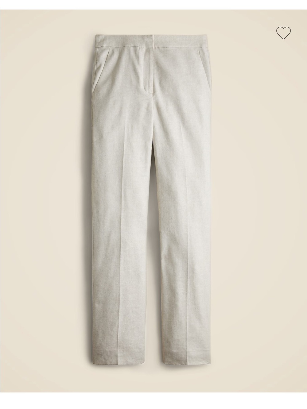 Lot of Jcrew Women's Straight-Leg Linen-Blend Pants in Beige and white Kate fit